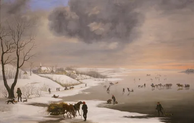 Winterlandschaft mit Brabrand Kirche